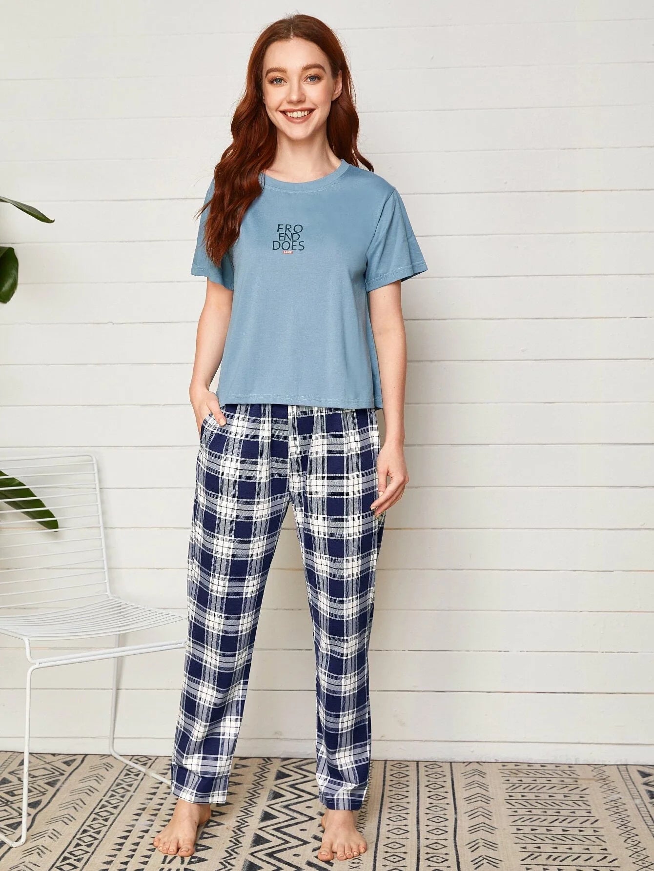 Fro End Does Printed Night Suit