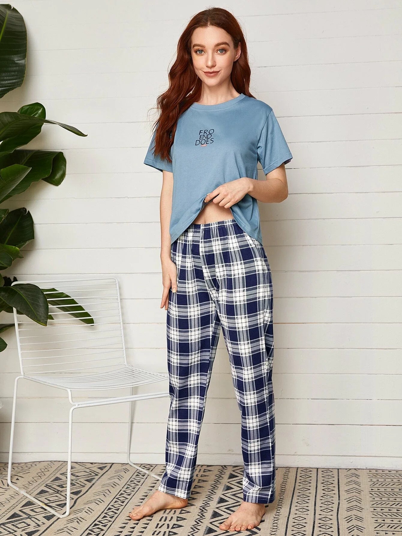 Fro End Does Printed Night Suit