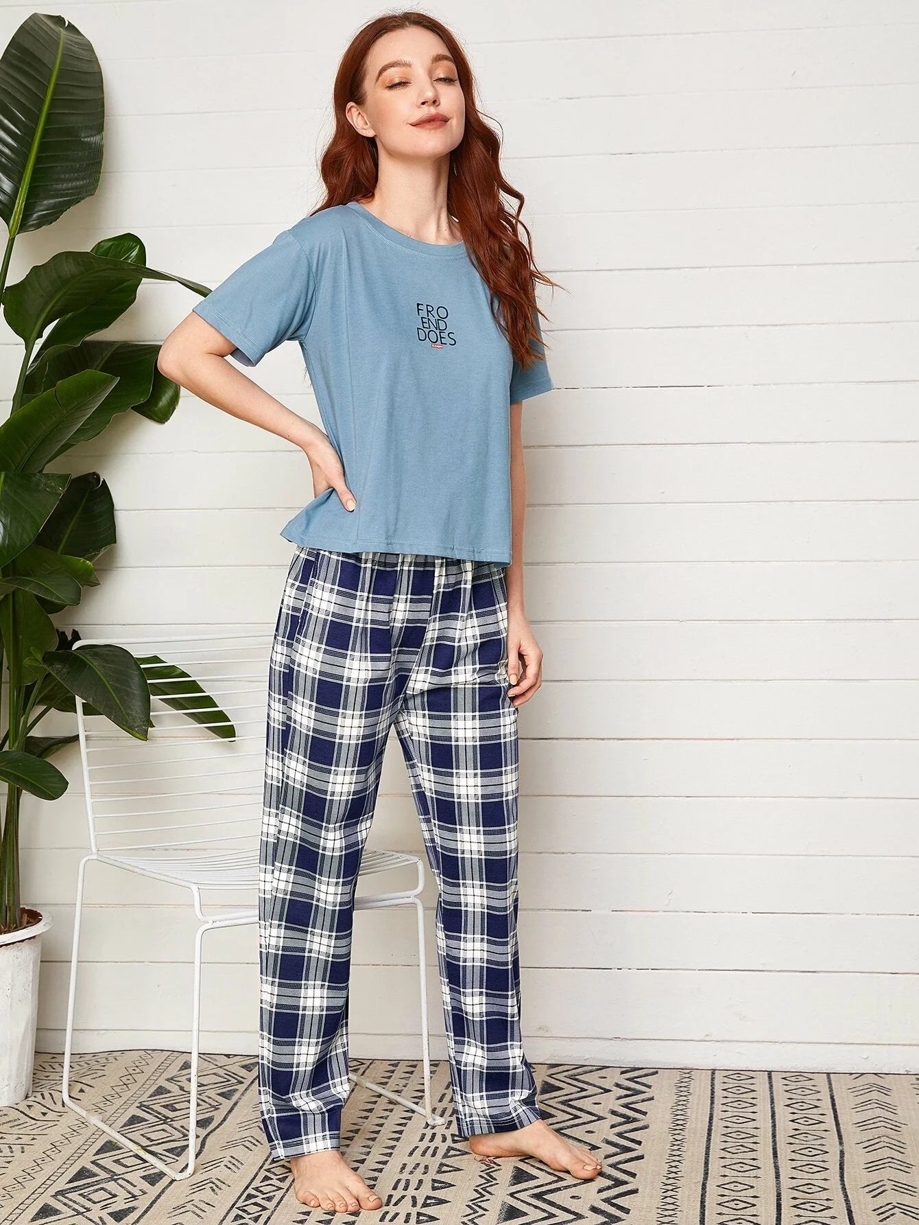 Fro End Does Printed Night Suit