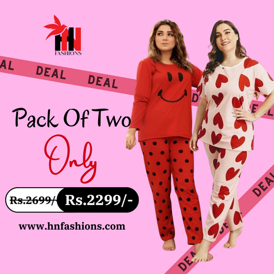 Pack Of Two Printed Pajama Night Suit Set 5