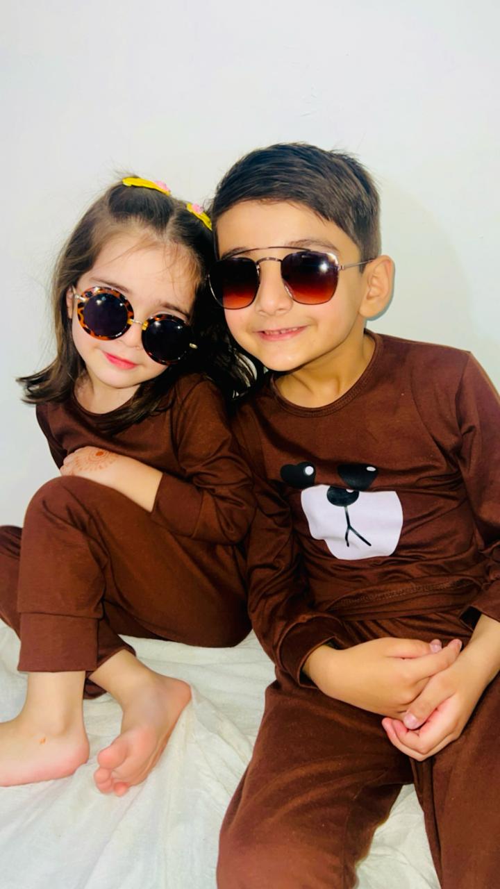 Brown Bear Printed Kids Wear (Each)