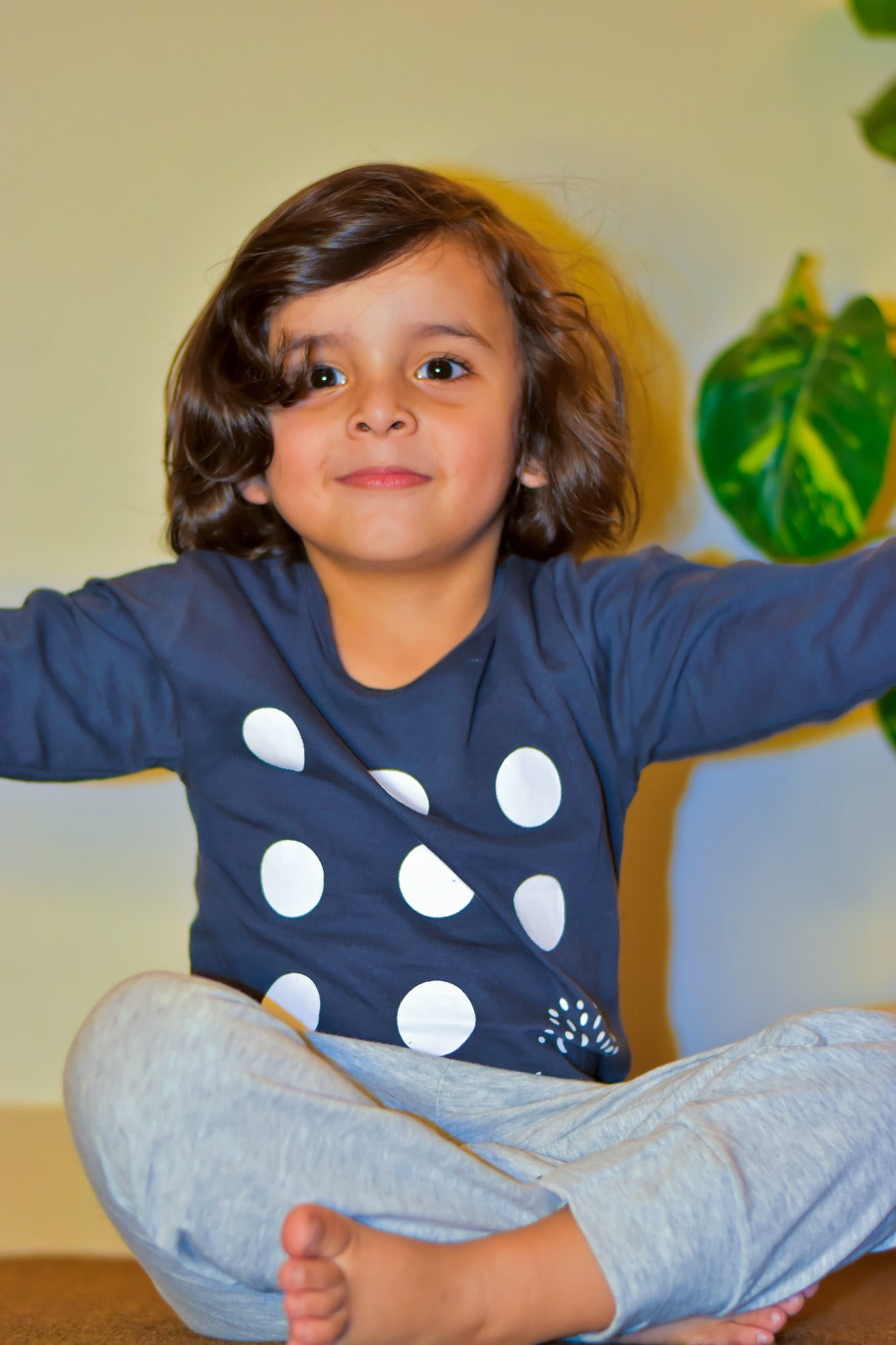 Grey Pattern Printed Kids Wear (Each)