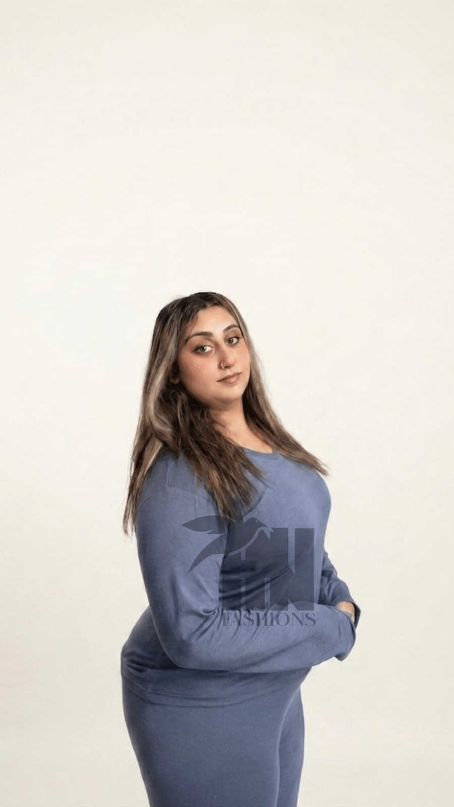 V-Neck Teal Blue Plazzo Women  PJ Set