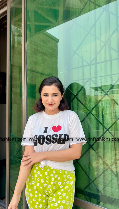Gossip Printed T-Shirt with Short Night Suit