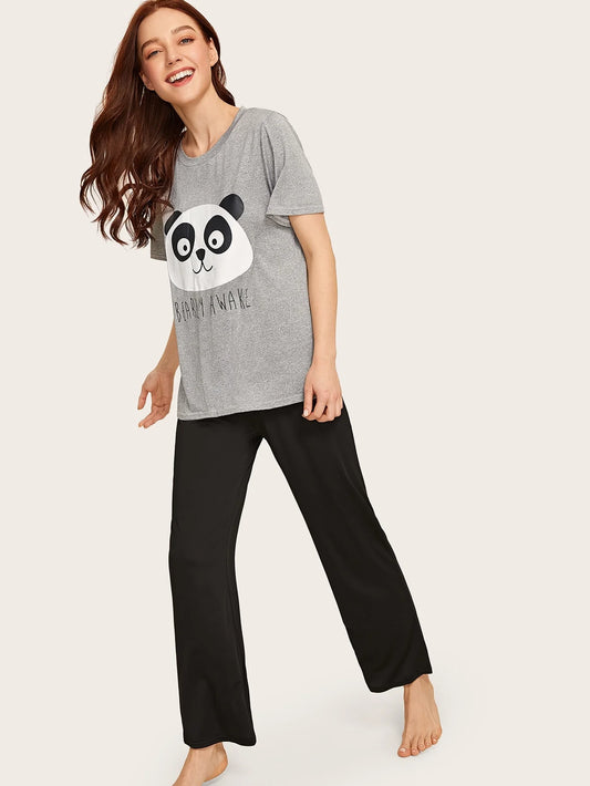 Panda Printed Night Suit