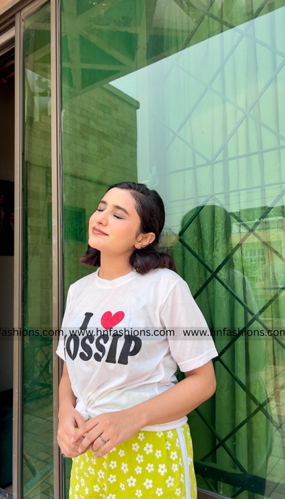 Gossip Printed T-Shirt with Short Night Suit