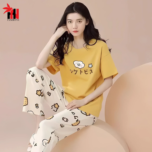 Chinese Printed Night Suit