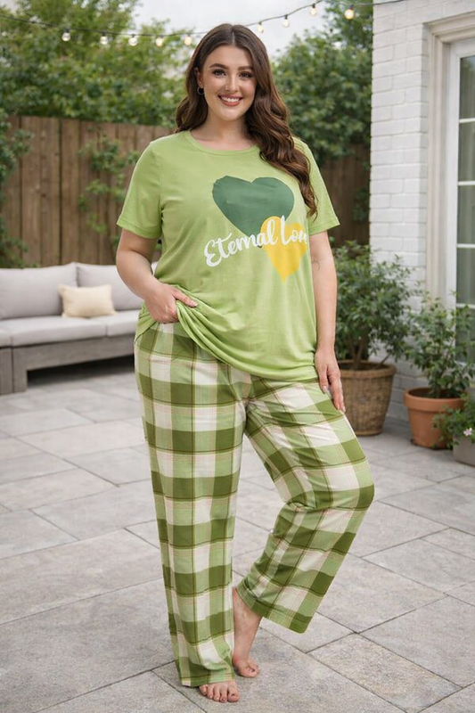 Eternal Love Half-Sleeves Printed Night Suit