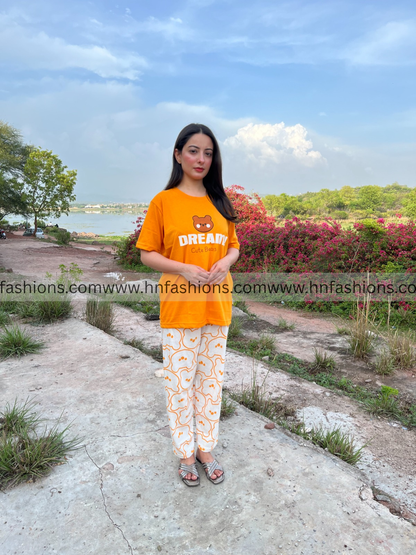 Dream Bear Printed Night Suit