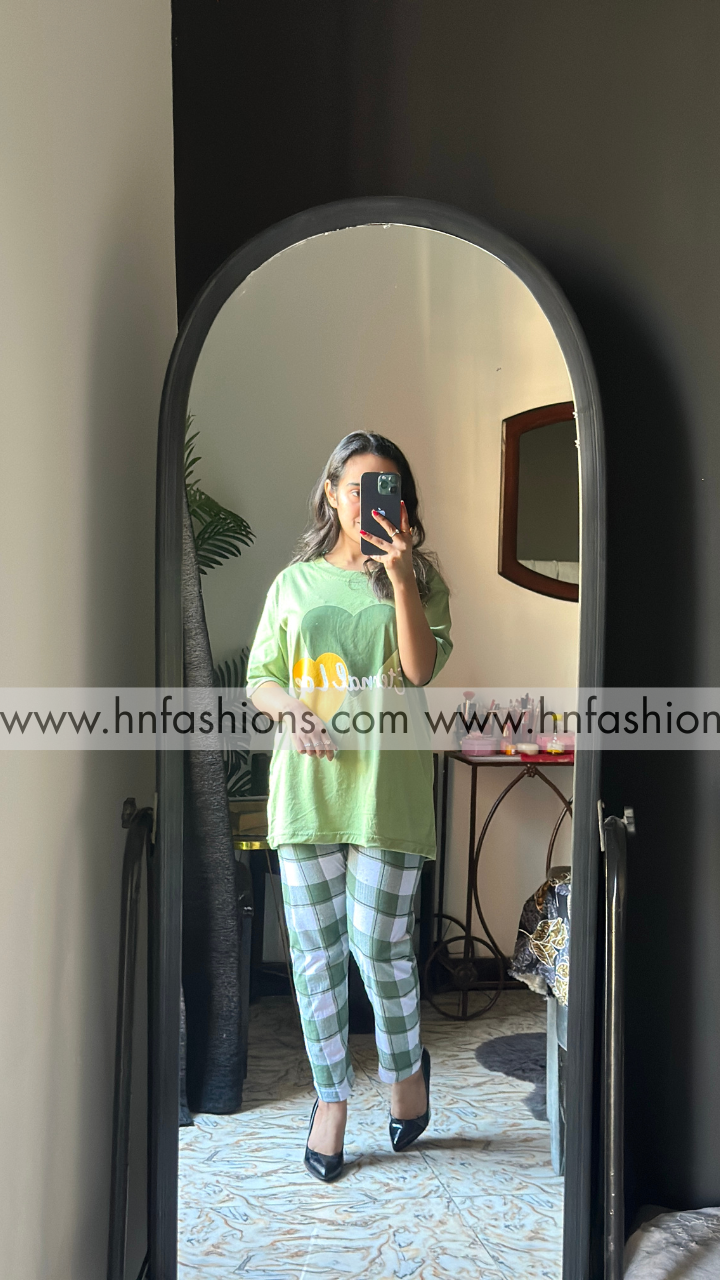 Eternal Love Half-Sleeves Printed Night Suit