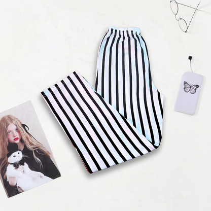 White lining Printed Soft Cotton Pajama For Women