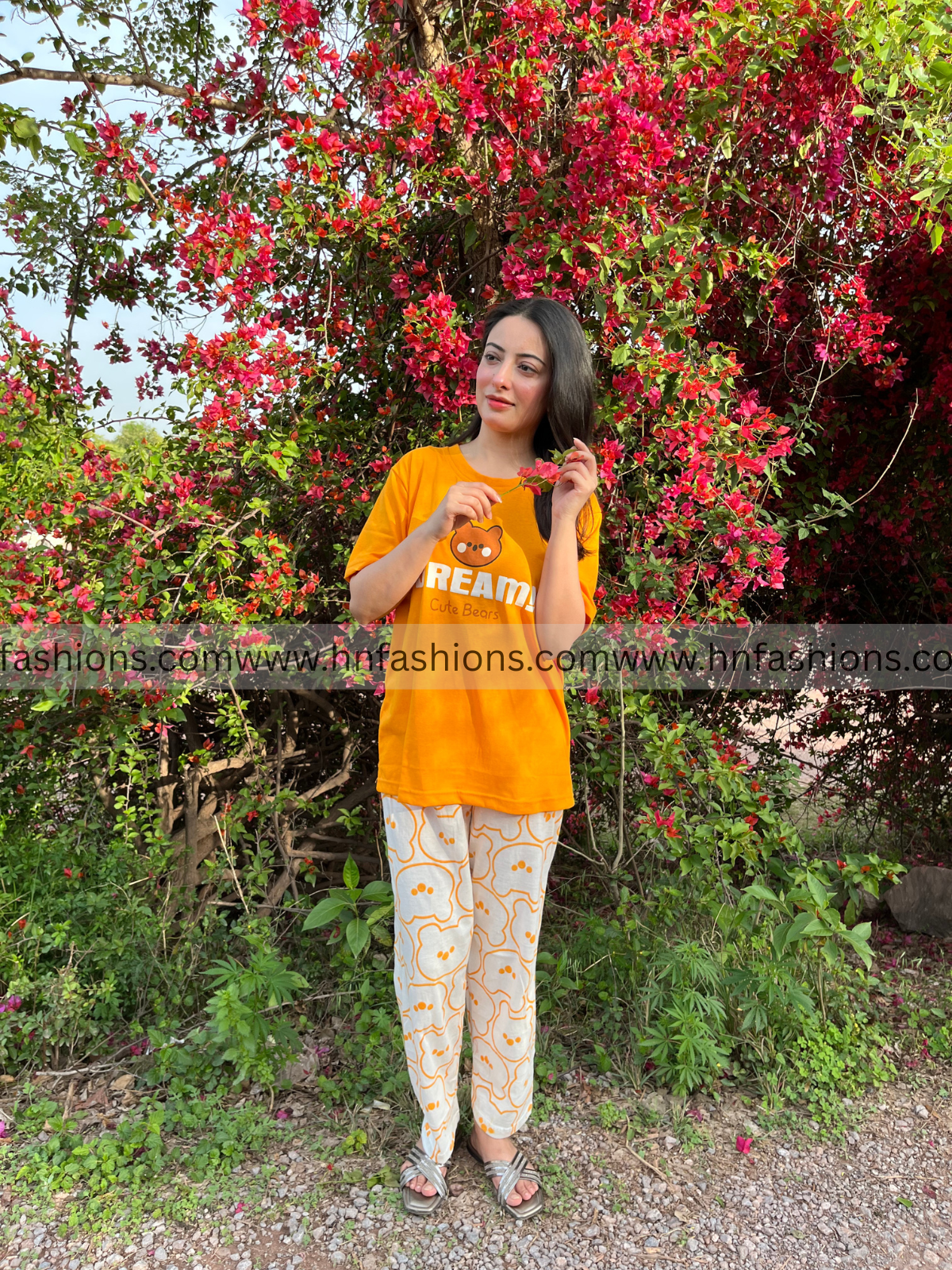 Dream Bear Printed Night Suit