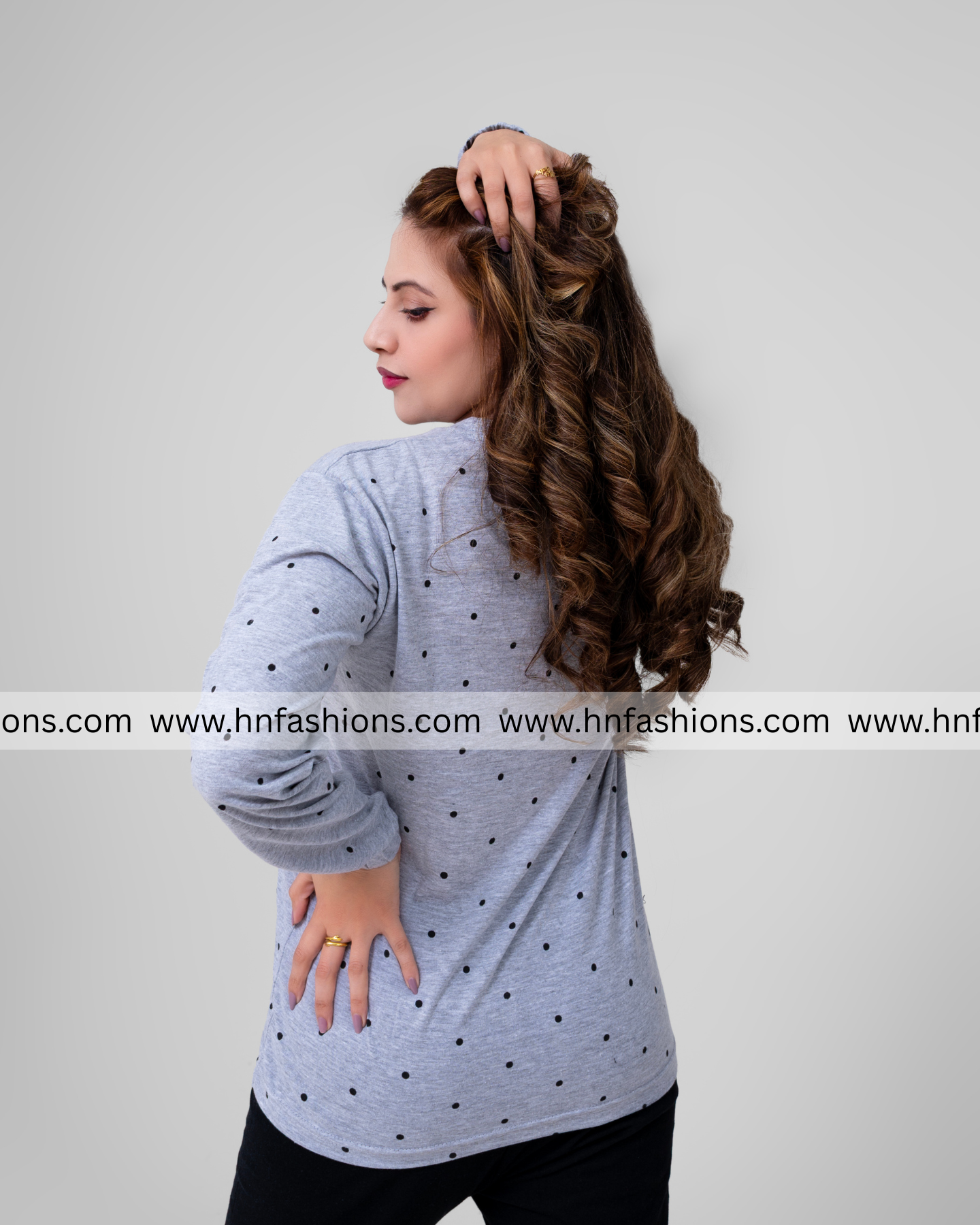 Gray Bear Printed Night Suit