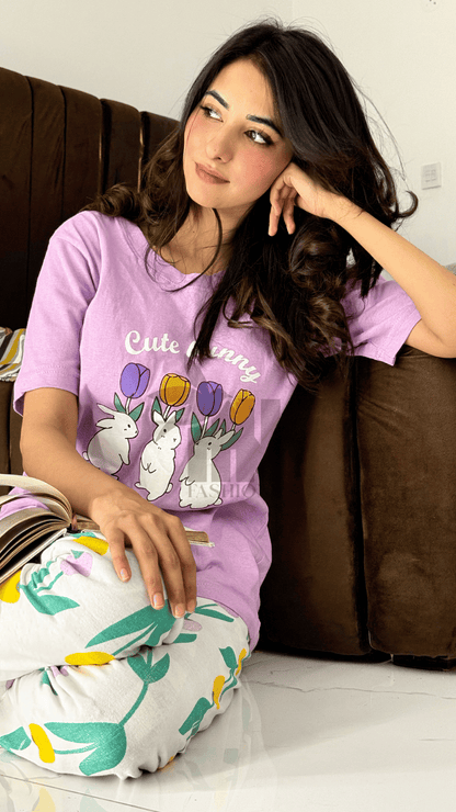 Cute Bunny Printed Night Suit
