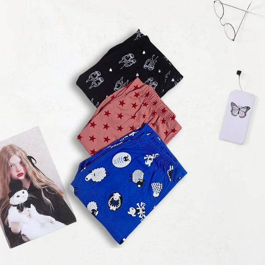 Pack Of Three Soft Cotton Pajama For Woman Set 111