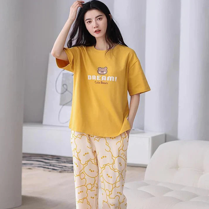 Dream Bear Printed Night Suit