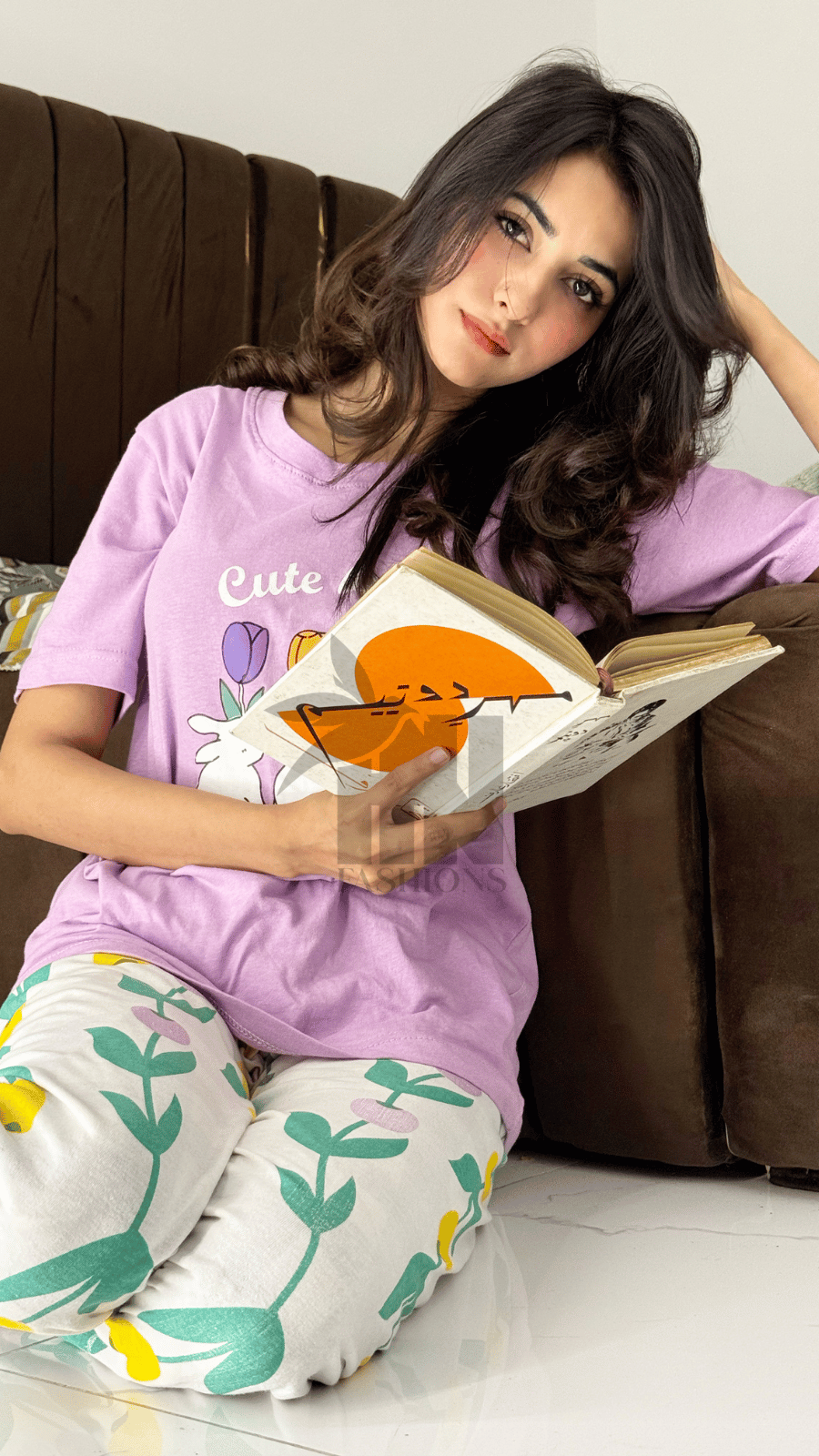 Cute Bunny Printed Night Suit