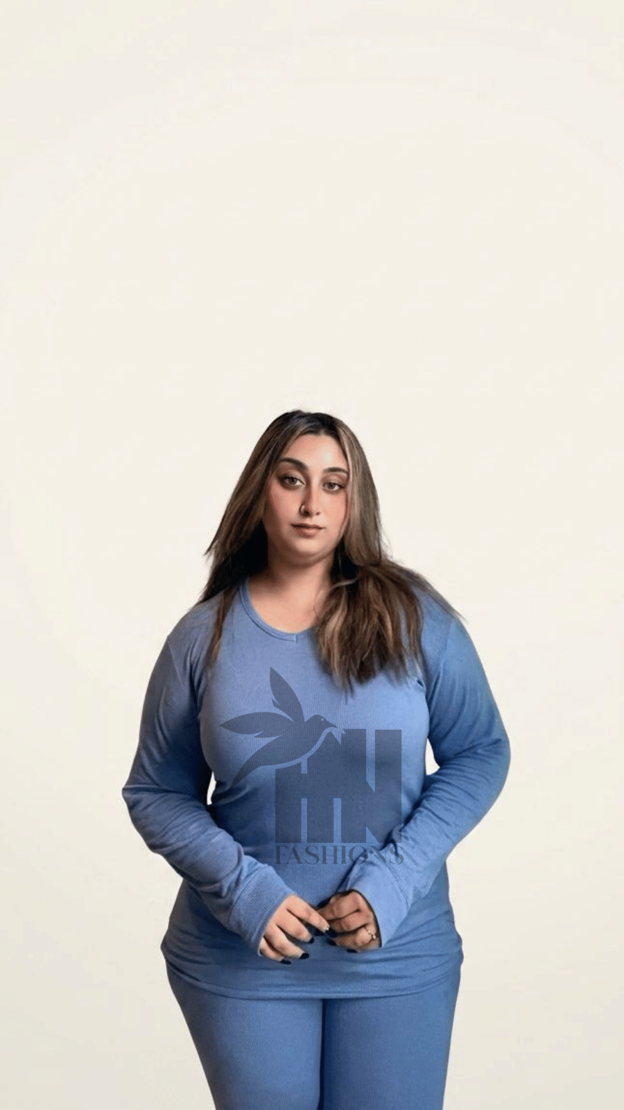 V-Neck Teal Blue Plazzo Women  PJ Set