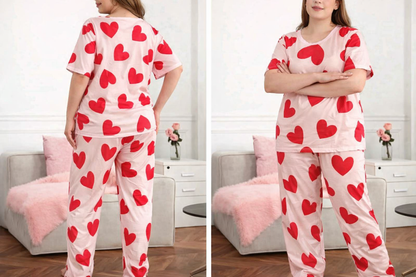 Pink Dilber Printed  Night Suit
