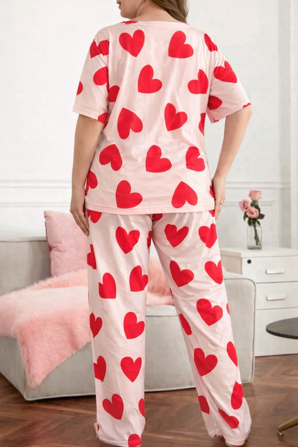 Pink Dilber Printed  Night Suit