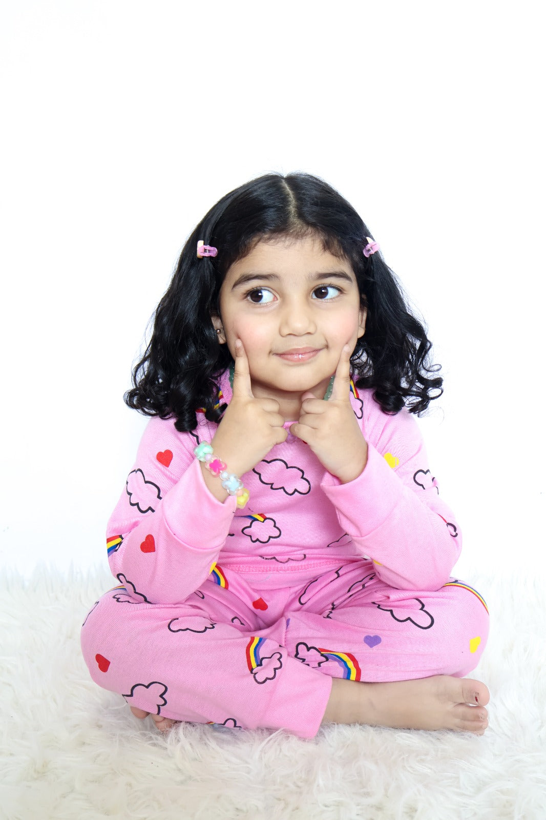 Pink Raimbow Printed Kids Wear (Each)