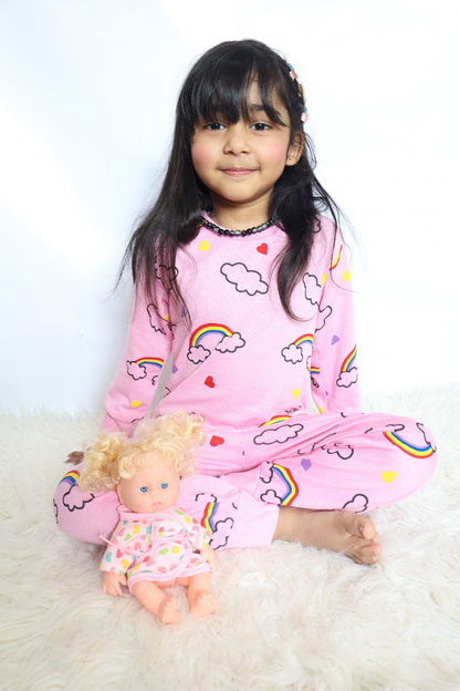 Pink Raimbow Printed Kids Wear (Each)