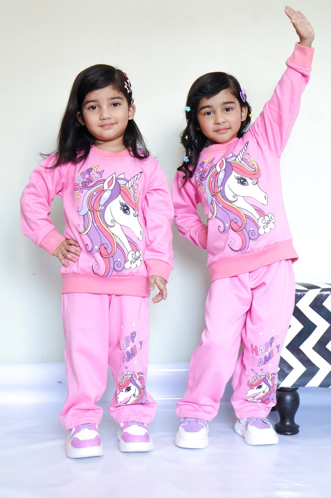Happy Family Printed Fleece Winter Suit For Kids