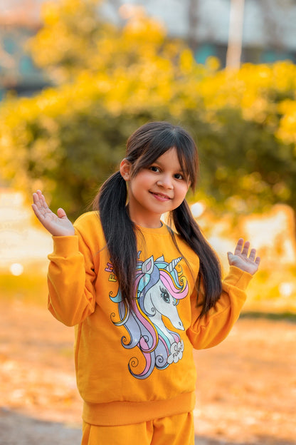 Golden Happy Family Printed Fleece Winter Suit For Kids