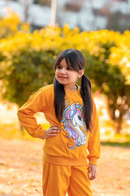 Golden Happy Family Printed Fleece Winter Suit For Kids