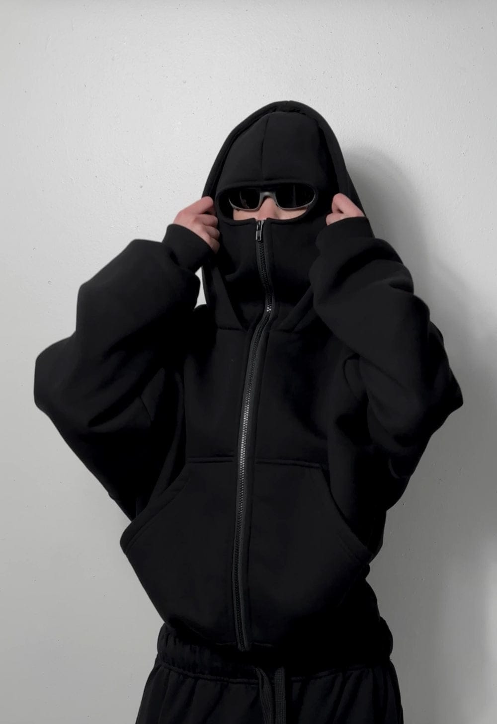 Balaclava Ninja Zipper Hoodie Jacket For Women