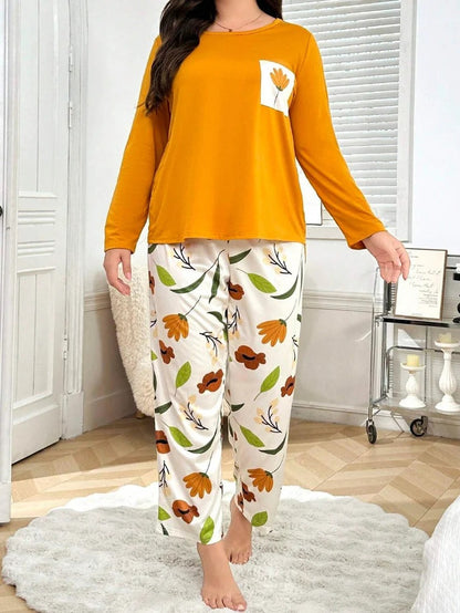 Flower Pocket Printed Night Suit
