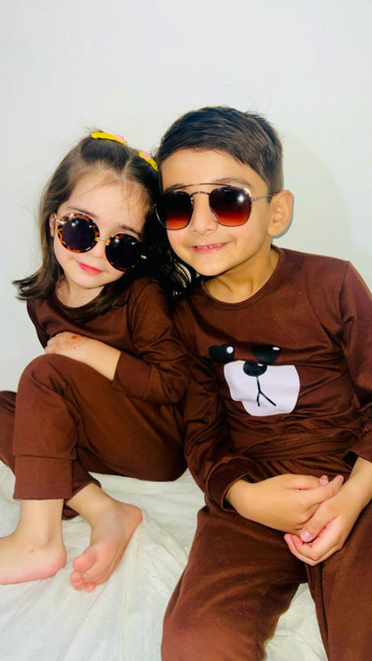 Brown Bear  Printed Kids Wear (Each)