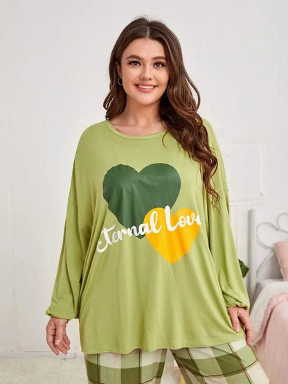 Eternal Love Full-Sleeves Printed Night Suit