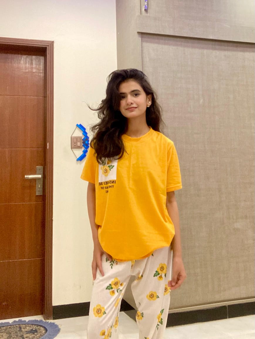 Mustard Pocket Printed Night Suit