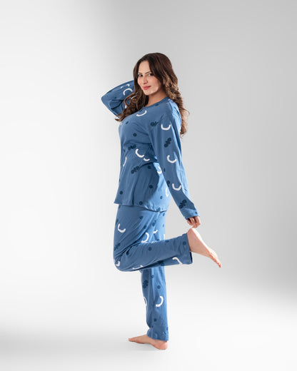 Pattern Printed Woman Night Suit