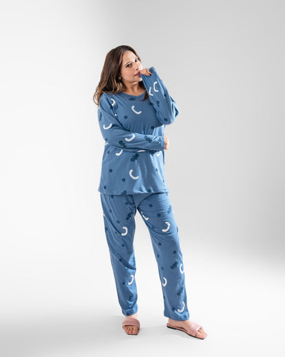 Pattern Printed Woman Night Suit