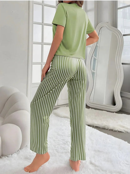 Green Sunflower Printed Night Suit