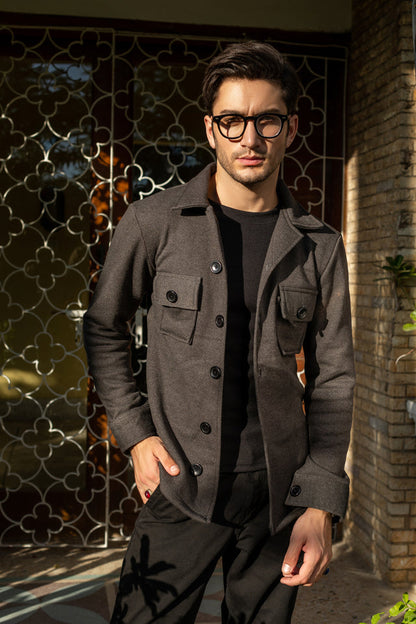 Charcoal Men's Winter Shacket