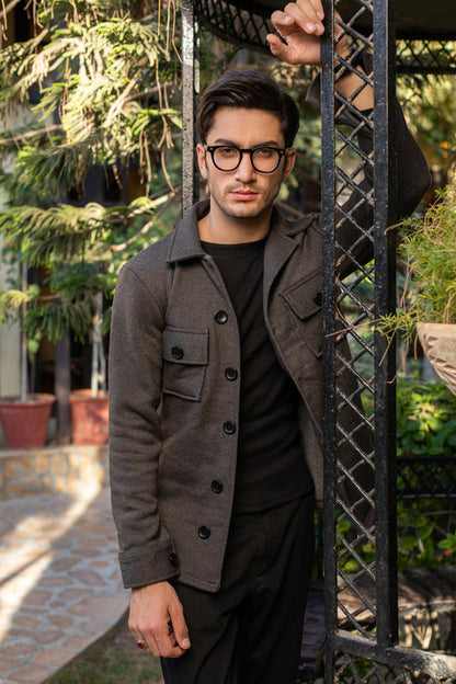 Charcoal Men's Winter Shacket