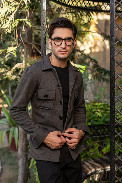 Charcoal Men's Winter Shacket