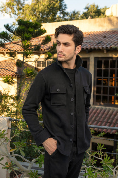 Black Men's Winter Shacket