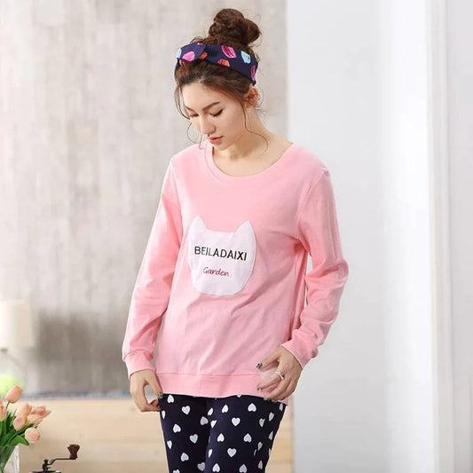 Pink Bledix Printed  Night Suit