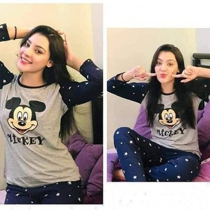 Mickey Stars Printed Pajama Night Suit